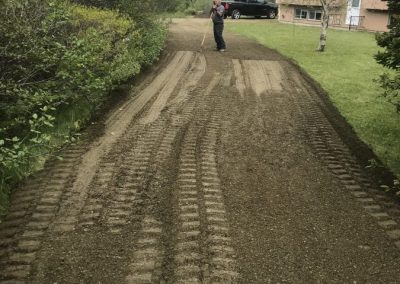 Driveway landscaping job in Yarmouth, Nova Scotia