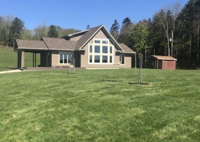 Finished landscaping job at a home in Yarmouth, Nova Scotia
