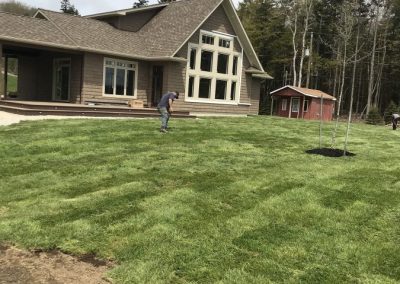 Landscaping at a home in Yarmouth, Nova Scotia